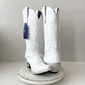 Lane MEGAN MORONEY Cowboy Boots Smokeshow Womens 10 White Western Cowgirl Tall